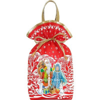 Мешочек с двумя ручками красный/золотой 1500 грамм